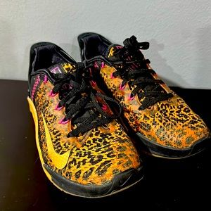 Nike elevator Metcon 6 adjustable height. Leopard print. CrossFit.